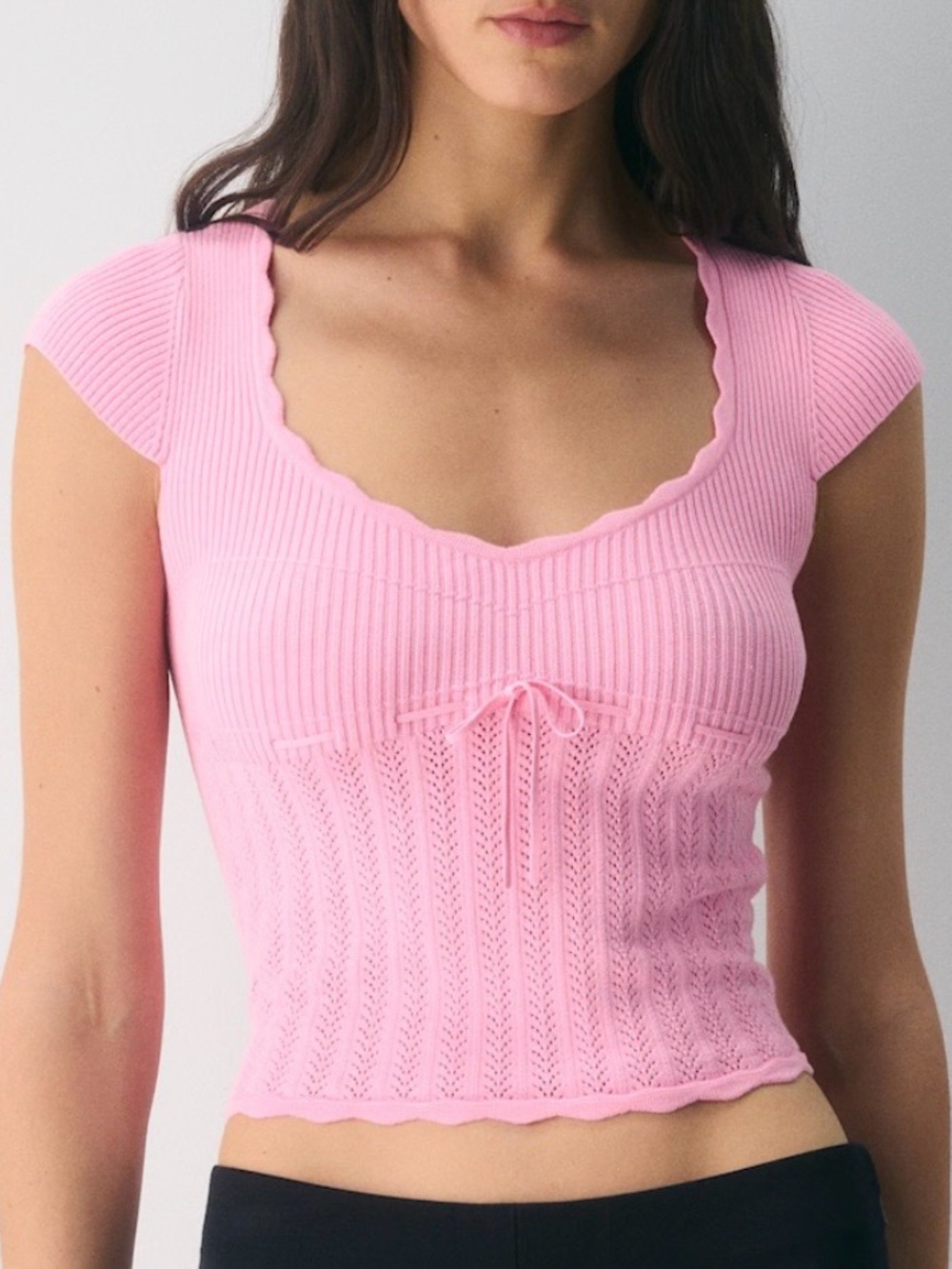 Aritzia Soloist Sweater in Villa Pink